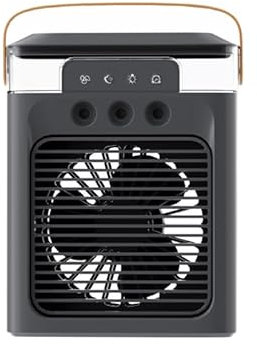 Omeoyo Climatiseur Mobile, Refroidisseur d'air 1000ML, 5 en 1 Portable Climatiseur Mobile Silencieux, 3 Vitesses, 2 Modes de Brumisation, Mini Climatiseur pour la Maison et le Bureau,blanc