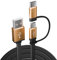 pluX Galaxy Tab Charging Cable Cord Fit for Samsung Galaxy Tab A E,S,S2,3,4,10.1 7.0 8.0 8.4 9.6 9.7,SM-T580/T380/T280/T387/P580 Tablet Charger Power Adapter Supply 2 in1 USB Type C Micro USB