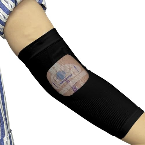 PICC Line-Abdeckung mit Netzfenster, Armmanschette für Ober- oder Unterarm, rutschfeste Silikondichtung, bequemer IV- und Gipsschutz, 1 Stück