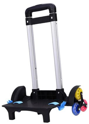 AsrMyjcx Zaino trolley, borsa da scuola, trolley con supporto versatile, carrello pieghevole a mano, carrello portabagagli con ruote per bambini, ragazzi,