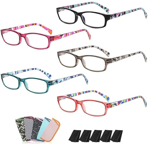 Suertree Lesebrille fur Damen Modern Blaulichtfilter Lesehilfe Federscharnier Augenoptik Brille mit 0,5-4,0 Dioptrien