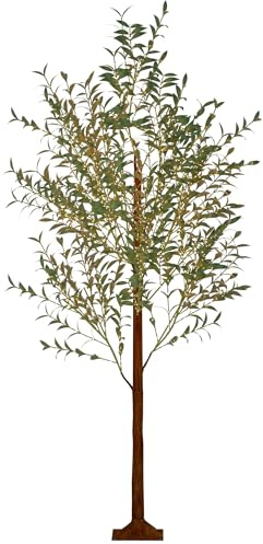 YZNAHRE 180 cm LED-Olivenbaum mit 300 warmweißen Lichtern | Flexibel formbare Äste | Künstlicher Deko-Baum für Weihnachten | IP44 für Innen & Balkon