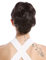 WIG ME UP - 1028-V-4 Haarteil Zopf Pferdeschwanz kurz voluminös wellig Dunkelbraun 20 cm
