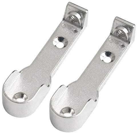 2 Stücke Schrank Rod End Unterstützt Möbel Hardware Zubehör Kleiderschrank Rohr Unterstützung Halterung Kleidung Hängen Stange Halter (Silber)