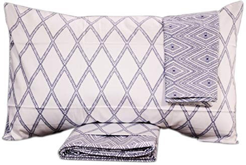 Tommy Hilfiger Bettwäsche Navaso Navy Bettbezug für Doppelbett Doppelbett aus reiner Baumwolle SACCA + 2 Kissenbezüge ausgenommen Bettlaken