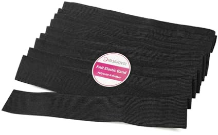 Dreamlover Black Elastic for Sewing, Wide Elastic, 38mm x 5.5m