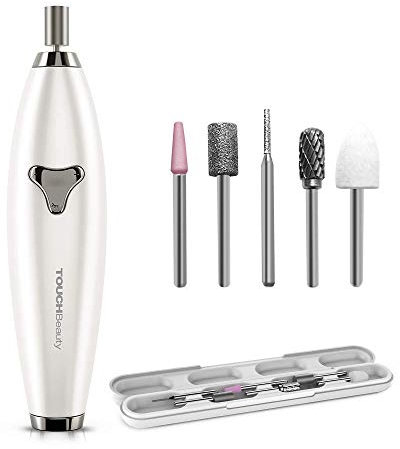 Ponceuse pour Ongles,TOUCHbeauty Manucure Pédicure Électrique Kit Electrique avec 6 Drill Bits pour Acrylic Nails Extension Gel Nails Polish Cuticle de Manucure Pédicure pour Salon Maison TB-1733