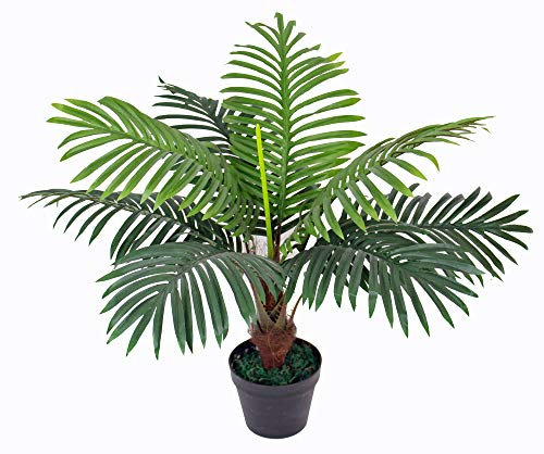 Yanka-style Palmier artificiel avec pot env. Plante artificielle de 60 cm de haut - Arbre artificiel - Arbre artificiel - Fleurs artificielles - Décoration - cadeau - (palmier)