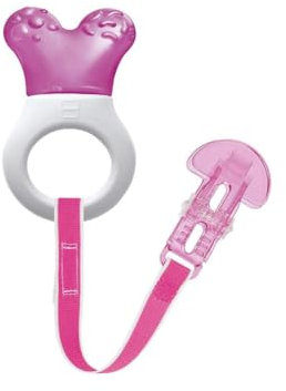 MAM Mini Cooler & Clip, Zahnstocher und Clip, Beißring, Rosa