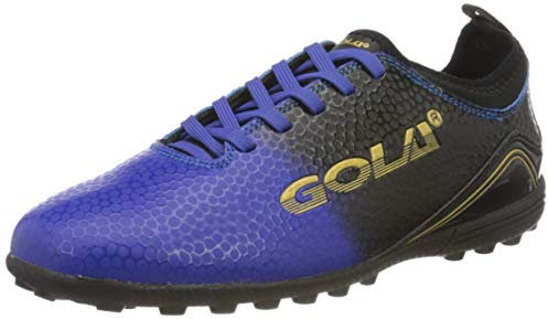 Gola Apex 2 VX Football Shoe, Blue/Black/Gold, 3 UK