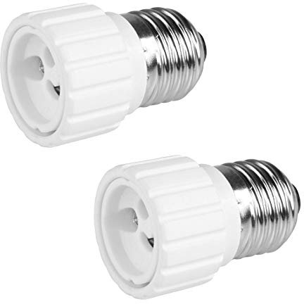 PerfectHD 2x Lampensockel Adapter | E27 auf GU10 | Lampenfassung Konverter Fassung Sockel Stecker Glühbirne Lampe LED | 2 Stück