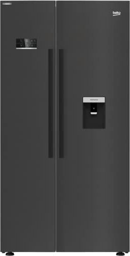 Beko 576 Litre Side By Side American Style Fridge Freezer - Black
