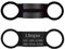 Uiopa Chapa Perro Grabada, 2Pzs Etiquetas de Identificación de Mascotas Personalizadas Acero Inoxidable de Placa Chapas para Perros Gatos Mascota Collar, Grabada Nombre Número de Teléfono (Negro, L)