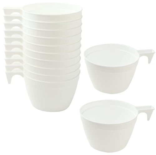 DUE ESSE S.N.C. DI SABATINI ALDO & C. PZ 500 TAZZINA BIANCA CL 10 PER CAFFE' CON MANICO TAZZA BICCHIERE CAFFE' IN PLASTICA COFFEE AND HOT DRINKS
