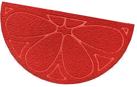 emmevi Zerbino Ingresso Porta Morbido Tappeto Asciugapassi Assorbente Antiscivolo mod.ELBA SEMILUNA ROSSO 40x70 cm