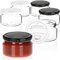 com-four® 6x Tarros de conserva con tapa de rosca Homemade with love en blanco y negro - Ø 82 mm - Hasta aprox. 250 ml