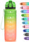 Niggeey Bouteille d'eau, 1L/700ML/500ML Gourde Reutilisable, Sport Gourde en Plastique Tritan sans BPA, avec Filtre et Marqueur de Temps, pour Enfant et Adultes, Maison et Extérieur