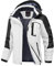 donhobo Damen Winter Softshelljacke Fleece Funktionsjacke Warme Outdoor Winddicht Wanderjacke Gefüttert Skijacke Trekkingjacke (Weiß schwarz, M)