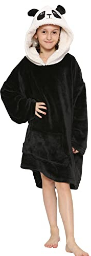 A2Z 4 Kids Hooded Snuggle Blanket Oversized - Snuggle 950 Panda_.Kids