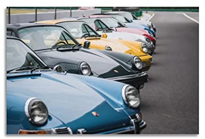 Vintage Supercar Poster Porsche 911 Series Models Poster Dekorative Malerei Leinwand Wandposter und Kunstbild Druck Moderne Familie Schlafzimmer Dekor Poster 30 x 45 cm