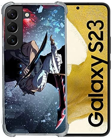 Cokitec Schutzhülle aus Hartglas für Samsung Galaxy S23 Manga Solo Leveling Sung Epee