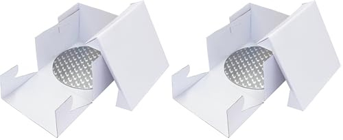 PME BCR867 Round Cake Card & Cake Box 10 / 25 cm, Cardboard, White (Pack of 2)