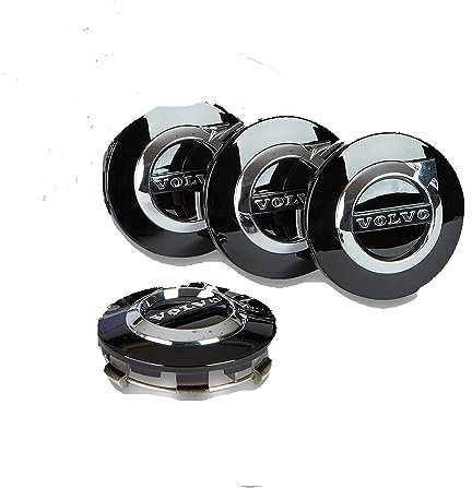 4 Stücke Auto Felgenkappen Radmittelkappen Wasserdicht Radnabendeckel Radnabenabdeckung Nabendeckel Radkappe für Volvo 60mm