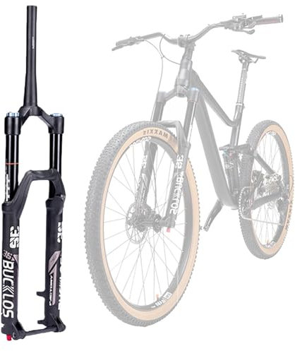 TS TAC-SKY VTT Boost Air Fourche 15 * 110mm Double Couronne VTT Fourche De Suspension Frein À Disque Vélo De Descente Fourche Avant 27.5/29 Pouces (Color : B712-27.5 inch)