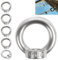 5 Pièces Écrous À Oeil, M10 Écrou à Oeil en Acier Inoxydable, M10 D'écrous À Anneau, Écrou à Anneau Bague, pour Les Accessoires de Levage et Raccord de Corde