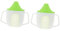CRILSTYLEO 2 Pièces gobelet avec anse cup timbale bebe drinking glasses mug transparent tasse pour tout-petits tasse de bébé gobelet pour enfants gobelet en plastique polyvalent pp Green