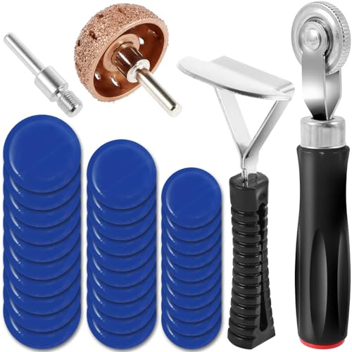 Foppla 33pcs Reifen -Patch -Kit -Reifen -Gummi -Reparatur -Patch -Kit mit Rollerschaber Hochleistungs -Reifen -Rohr -Patch -Kit tragbare Reifenreparaturwerkzeuge für Autowagen Traktor Off Road Bike