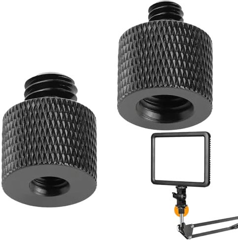 2 Stück Gewindeadapter 3/8 auf 1/4 & 1/4 auf 3/8,Adapter 1/4 Auf 3/8 Zol,1/4 Auf 3/8 Adapter,Adapter 3/8 Auf 1/4,Stativ Adapter,für Kamera, Lautsprecher, Stativ,Mikrofonständer, Kamerastative(Schwarz)