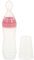 Hoement Obst Nahrung Futterautomat Baby Nahrungsflasche Mit Öffelspender 120ml Babybrei Flasche Pink Ideal Für Die Einfache Fütterung Von Babys Und Kleinkindern Und Leicht Zu Reinigen