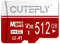 Carte SD, Carte Micro SD 512Go Vitesse Élevée Carte Memoire Ultra- HD SD Card Grande Capacité Carte SD 512GO pour Drone, Dash Cam, Caméra de Sport, Caméra de Surveillance, Smartphone