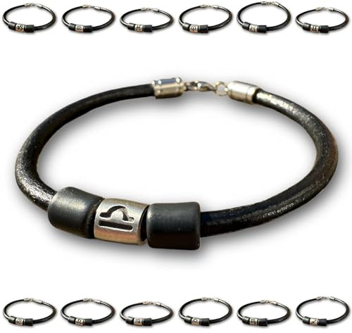 HANA LIMA Variante Lederarmband Sternzeichen Herrenarmband Damenarmband Surferarmband Armband für Herren Damen Mann Frau Unisex