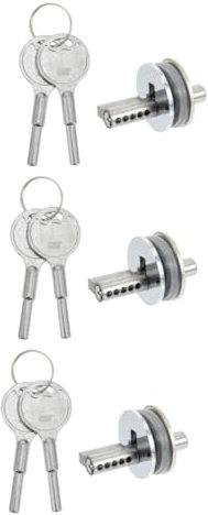 HOMSFOU 3St Sperren Faltbare Oboe Schrankhalterungsstifte Liner Stand Möbelklammern sicherheitsschloss schiebetürgriff schiebetürschloss Schloss für Glasvitrine Haustürschloss Eisen Silver