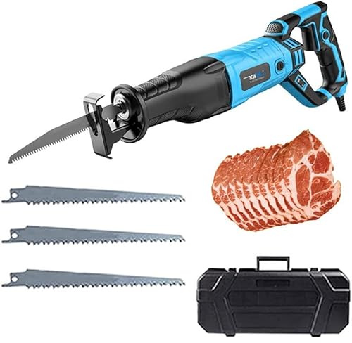 ERSINIAN Scie à os de Boucher électrique, scie à Ruban Professionnelle pour os de Boucher, scie à Sabre électrique portative pour Couper la Viande