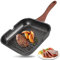 Kinberry Non Stick Frying Pan, Maifan Stone Japanese Omelette Fry Pan for Induction Hobs, Rectangle Egg Pan for Pancake Crepes Bacon Sausages Burgers, Universal for Electric and Gas Stoves