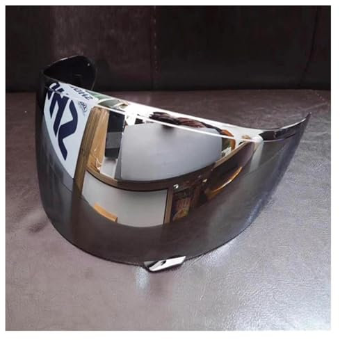 Motorrad Helmvisierlinse, Motorradhelmvisierlinse Vollgesichtsschutzlinsenetui for Shoei X11 Z5 CX -1V RF-1000 TZ-R Multi XR1000(Gold)(Silver)