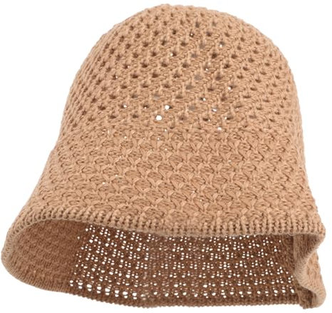 VALICLUD Bucket Hat Frauen strandloege strickfingerhut Vielseitiger Hut Beanie Strandhüte für Damen Hut mit Netz Sonnenhut gehäkelter Fischerhut Eimerhut mit großer Krempe Baumwolle