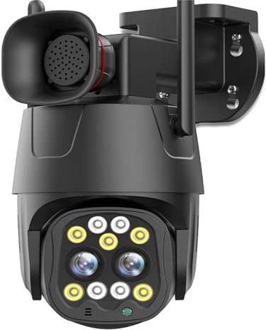 Telecamere di sicurezza domestica Telecamera IP 4G SIM Card 4K 8MP Dual Lens Zoom 8X Telecamera PTZ Telecamera di sicurezza con tracciamento automatico 4MP Sorveglianza CCTV esterna(8MP 4G Add 128G)