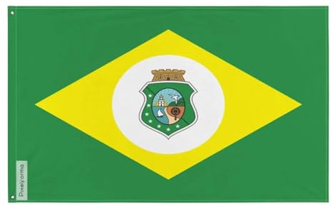 Bandiera Ceará in poliestere 90 x 150 cm 5. 1 occhiello per ogni angolo
