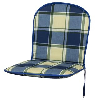 Auflage Monoblock niedrig 2163 blau-grün kariert 79x43x3,5 cm KETTtex