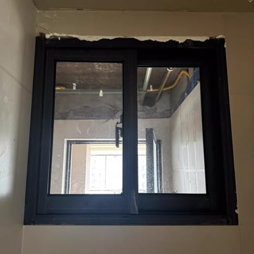 Garage Finestra Con Vetro Temperato E Zanzariera, Finestra Scorrevole Orizzontale, Seminterrato Alluminio Ventilazione Finestra Per Capanno Sostituzione Per Bagno Soppalco(111x81cm)