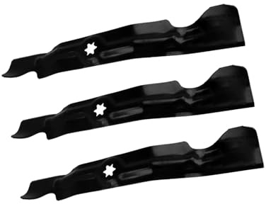Celliparts 742-04053A 742-04053B Lot de 3 lames de levage compatibles avec tondeuse à gazon Cub Cadet RZT50 13AF91AP010 13AP11CP709 13AP11CP710 13AP11CP756 Compatible avec tracteur à gazon Craftsman
