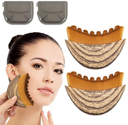 Kanzith Lymphatische Gesichtsbürste, 2 Stück Gesichtsbürste Face Brush | Gesichtsbürst für Gesichtsmassage, Gesichts-Lymphdrainage & Natürliches Lifting