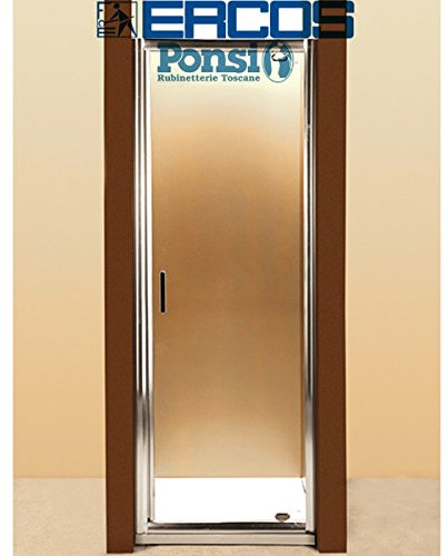 Box douche porte battante pivottante Transparent L 73 – 77 cm bbgoltpg75