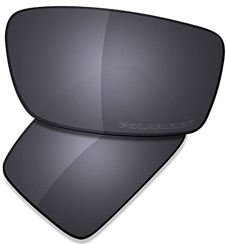 Saucer Premium Ersatzgläser für Oakley Gascan Sonnenbrillen High Definition - Shield Black Polarisiert