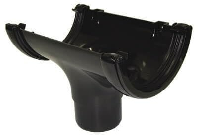 FloPlast Mini Gutter 76mm Black Running Outlet