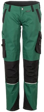 Planam 6414050 Norit Damen Bundhose, Grün/Schwarz, Größe 50